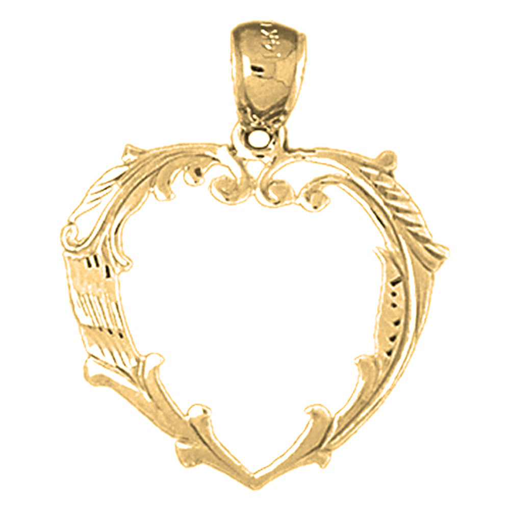 14K or 18K Gold Heart Pendant