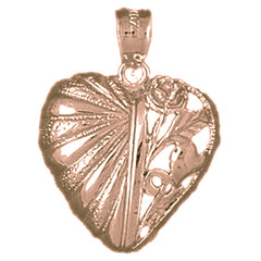 10K, 14K or 18K Gold Heart Pendant