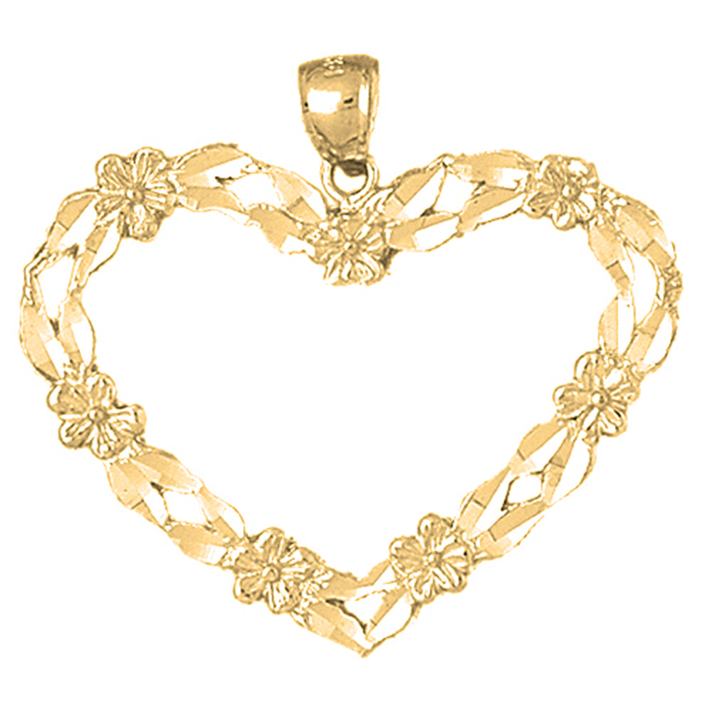 10K, 14K or 18K Gold Heart Pendant