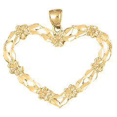 10K, 14K or 18K Gold Heart Pendant