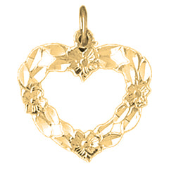 14K or 18K Gold Heart Pendant