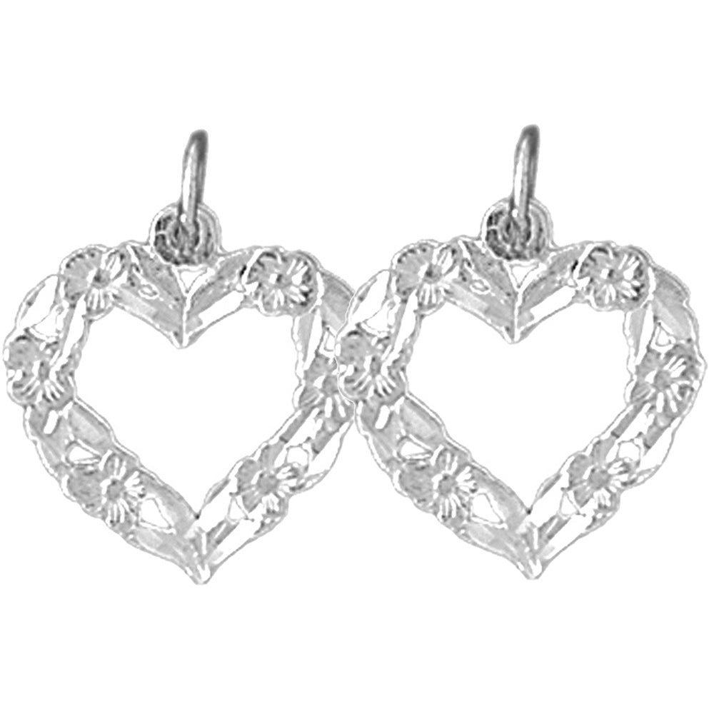 Sterling Silver 18mm Heart Earrings