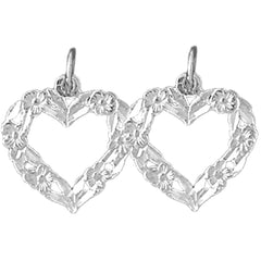 Sterling Silver 18mm Heart Earrings