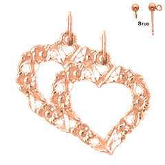 14K or 18K Gold Heart Earrings