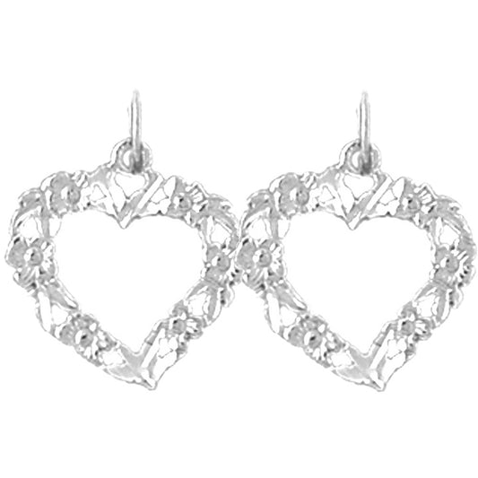 Sterling Silver 17mm Heart Earrings