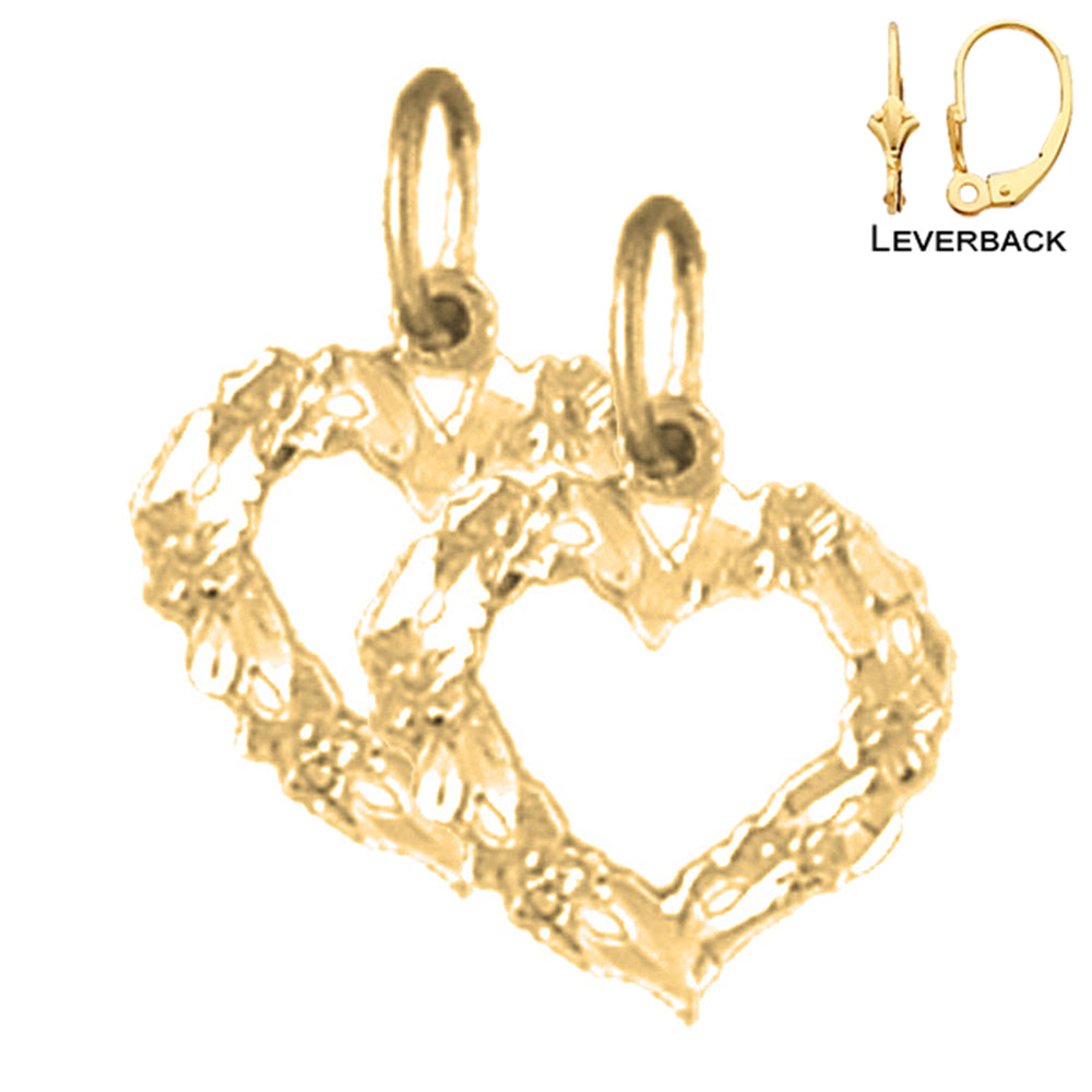 14K or 18K Gold Heart Earrings