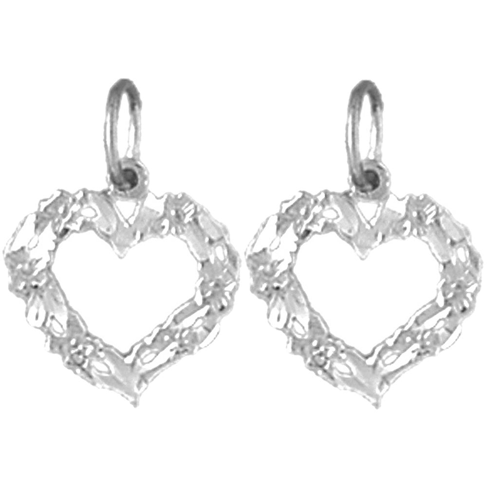 Sterling Silver 16mm Heart Earrings