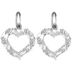 Sterling Silver 16mm Heart Earrings