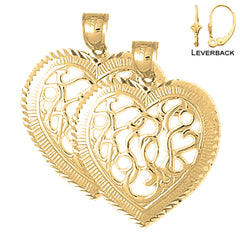 14K or 18K Gold Heart Earrings