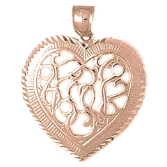 10K, 14K or 18K Gold Heart Pendant