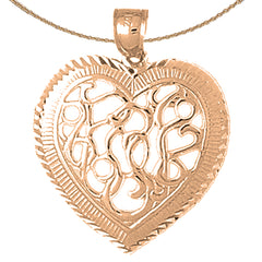 10K, 14K or 18K Gold Heart Pendant