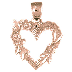 14K or 18K Gold Heart Pendant