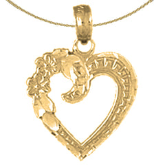 14K or 18K Gold Heart Pendant