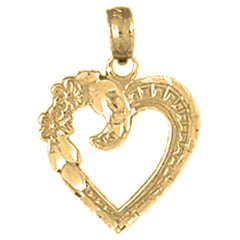 14K or 18K Gold Heart Pendant