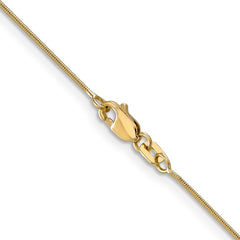 14K Yellow Gold .8mm Round Snake Chain