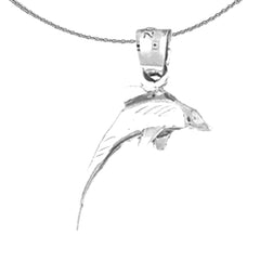 14K or 18K Gold Dolphin Pendant