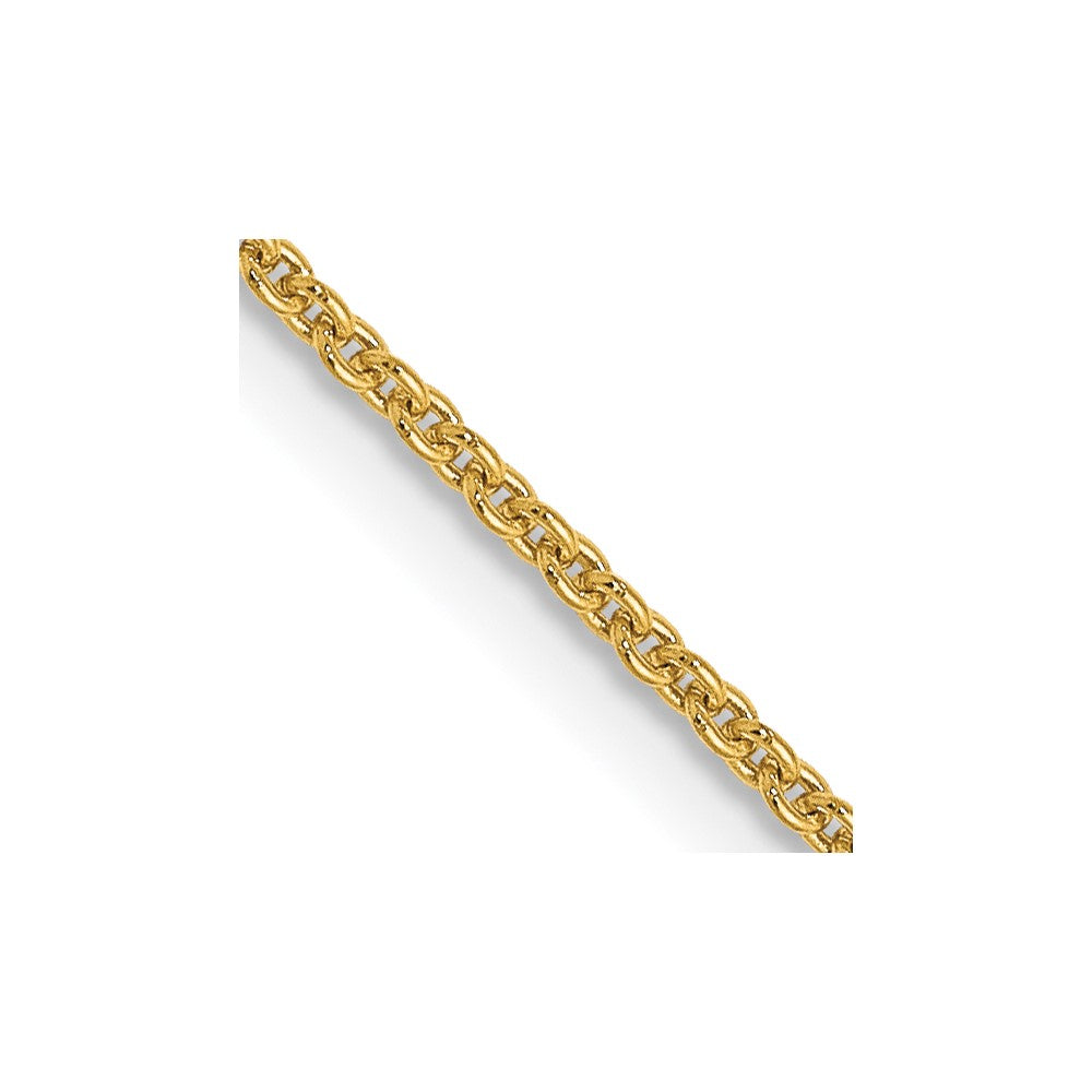 14K Yellow Gold 1.1mm Round Cable Chain