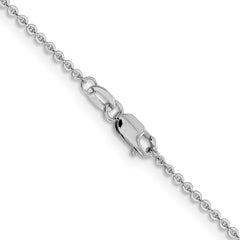 14K White Gold 1.4mm Flat Cable Chain