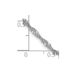 14 Karat Weißgold 1,9 mm Singapurkette