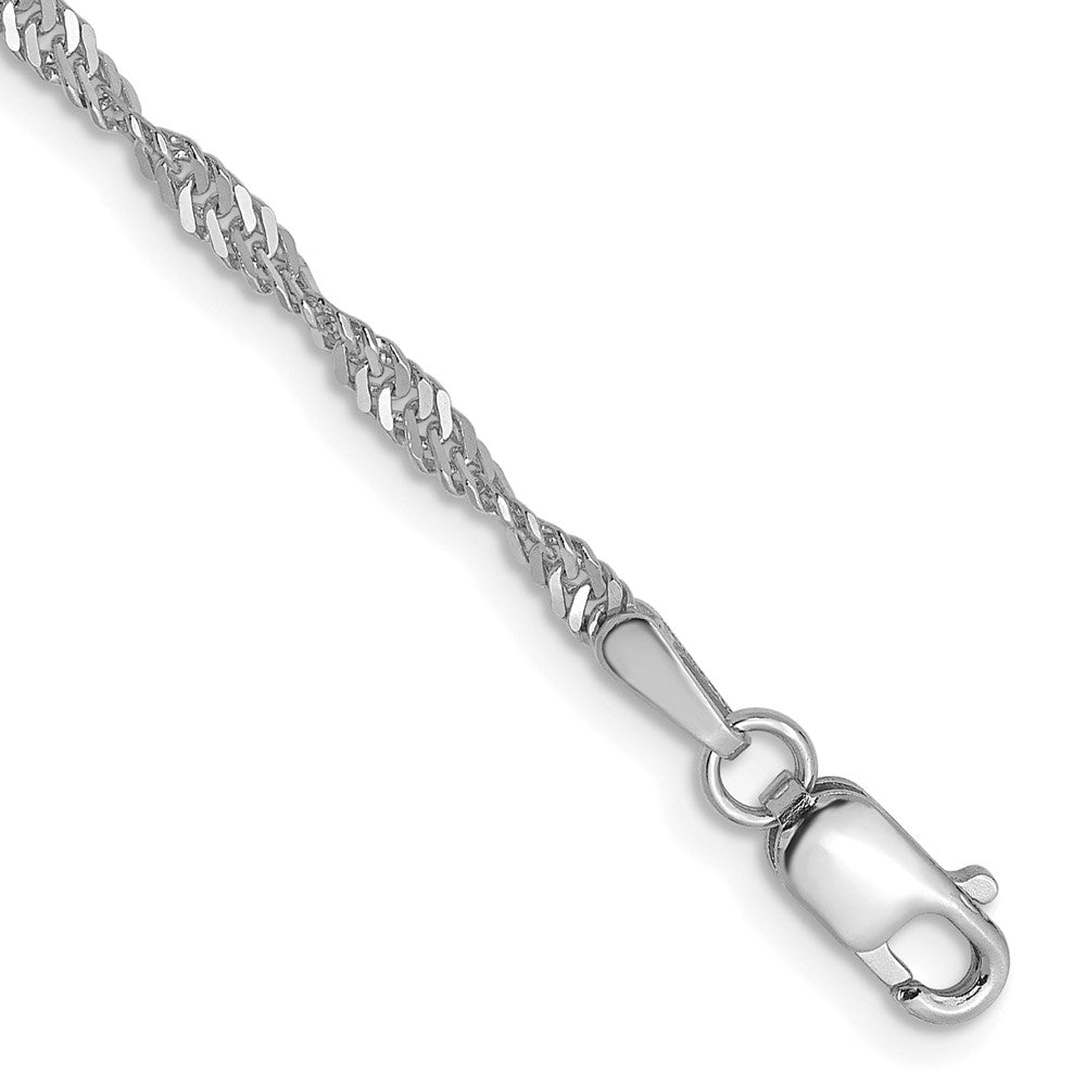 14K White Gold 1.9mm Singapore Chain