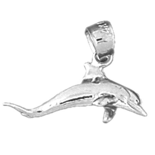 14K or 18K Gold Dolphin Pendant