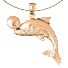 Delfinanhänger aus 10 Karat, 14 Karat oder 18 Karat Gold