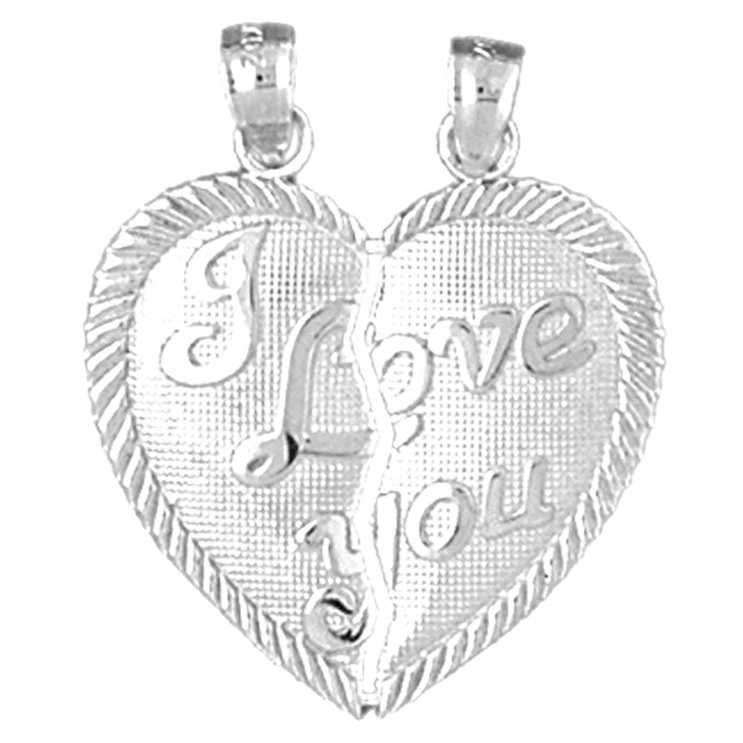 14K or 18K Gold I Love You Breakable Heart Pendant