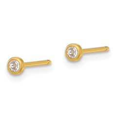 Inverness 24K Gold-plated Stainless Steel Swarovski Crystal Bezel Post Earrings