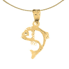 14K or 18K Gold Dolphin Pendant