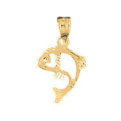 14K or 18K Gold Dolphin Pendant