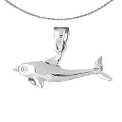 14K or 18K Gold Dolphin Pendant