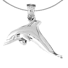 14K or 18K Gold Dolphin Pendant