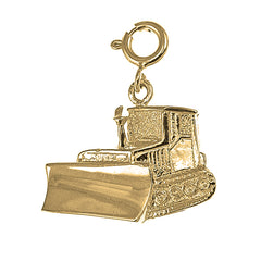 10K, 14K or 18K Gold Bulldozer Pendant