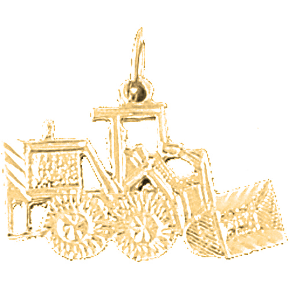 14K or 18K Gold Bulldozer Pendant