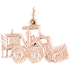 14K or 18K Gold Bulldozer Pendant