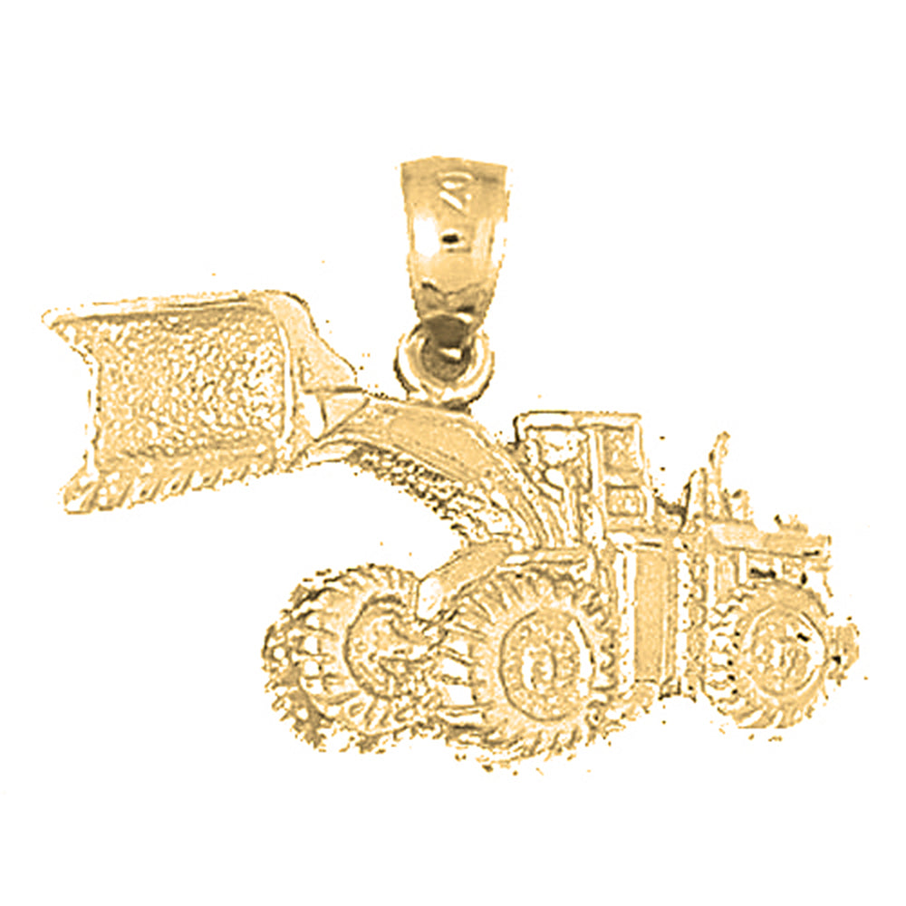 10K, 14K or 18K Gold Bulldozer Pendant