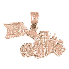 10K, 14K or 18K Gold Bulldozer Pendant