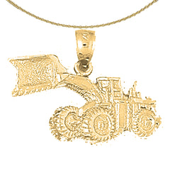 10K, 14K or 18K Gold Bulldozer Pendant