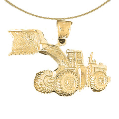 10K, 14K or 18K Gold Bulldozer Pendant