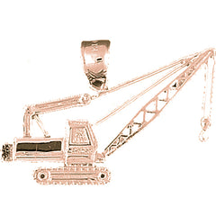 10K, 14K or 18K Gold Crane Pendant