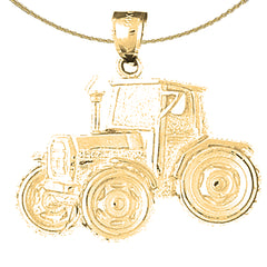 10K, 14K or 18K Gold Tractor Pendant