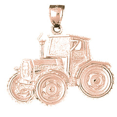 10K, 14K or 18K Gold Tractor Pendant