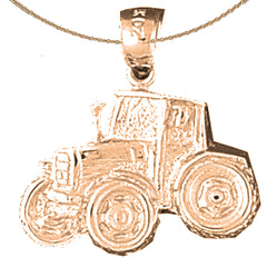 10K, 14K or 18K Gold Tractor Pendant