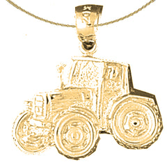 Colgante de tractor de oro de 10K, 14K o 18K