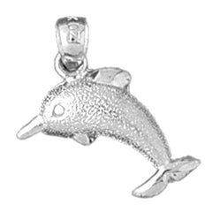 14K or 18K Gold Dolphin Pendant