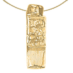 10K, 14K or 18K Gold 3D Car Pendant