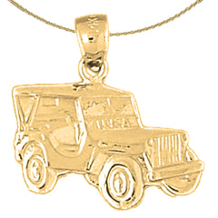 10K, 14K or 18K Gold Car Pendant