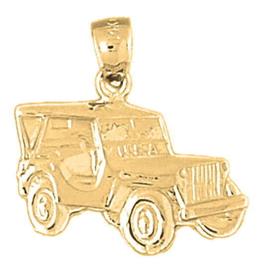 10K, 14K or 18K Gold Car Pendant