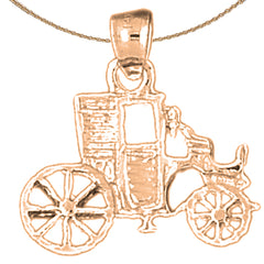 10K, 14K or 18K Gold Car Pendant