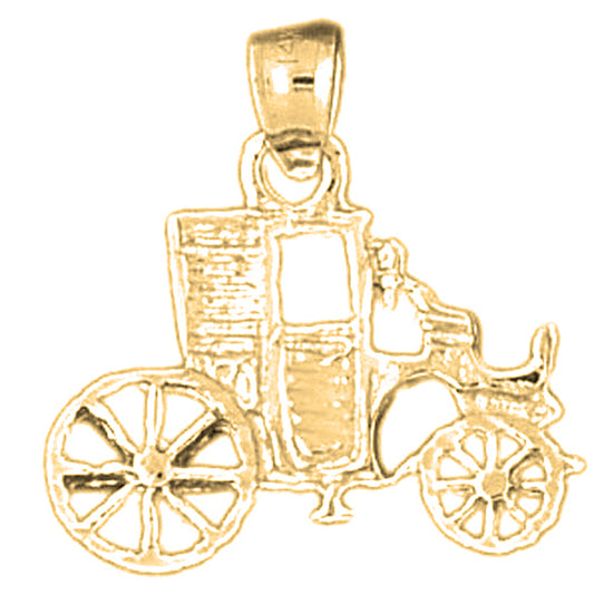 10K, 14K or 18K Gold Car Pendant